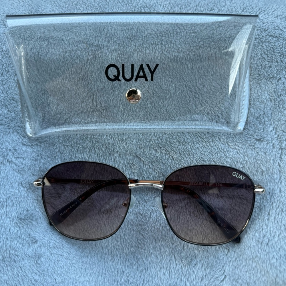 Quay Australia Silver and Black Sunglasses